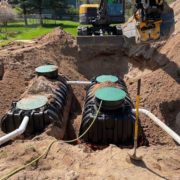 New septic tank installation at a property in Menifee, CA